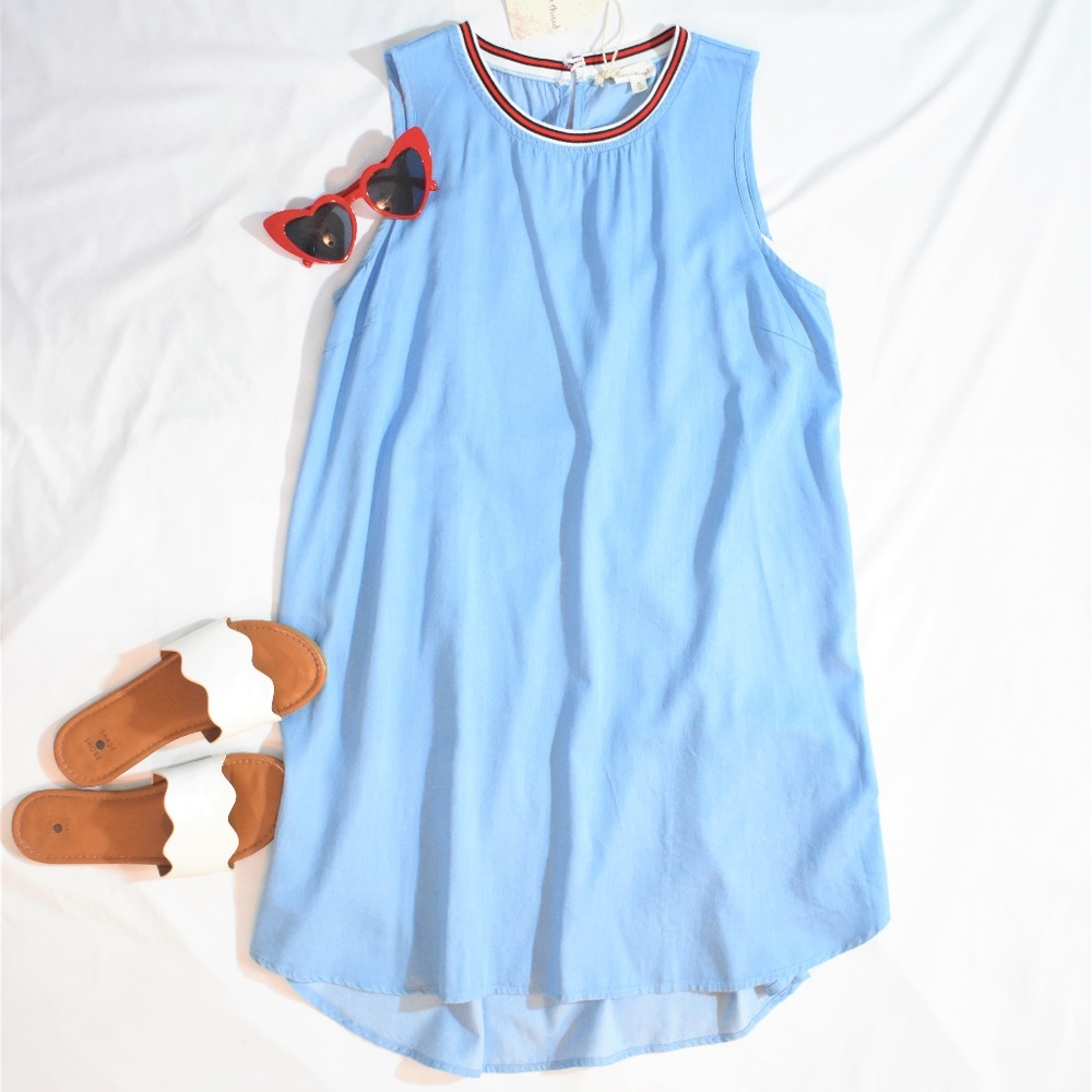 NWT Hem & Thread Chambre Flowy Denim Dress